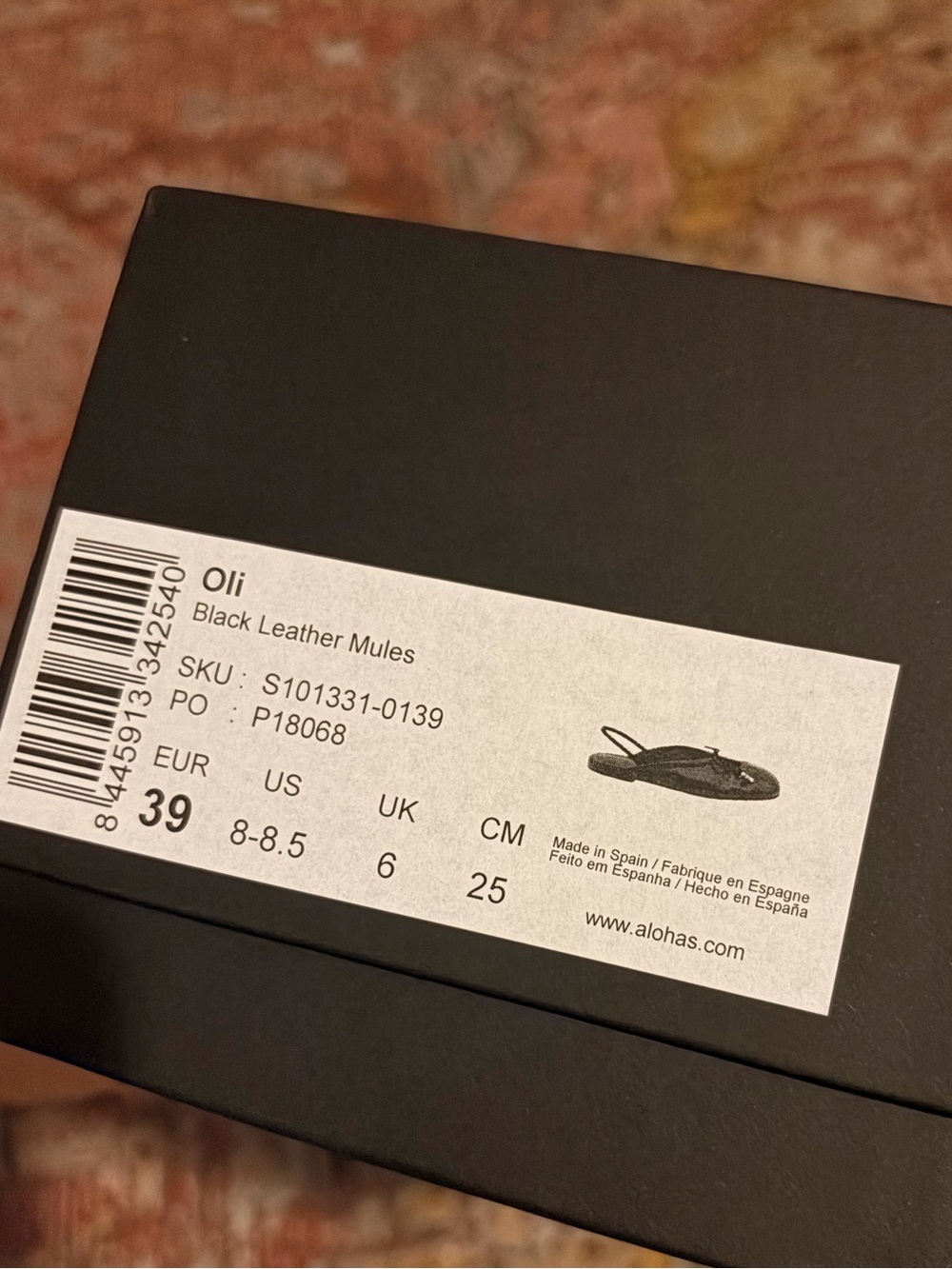 NWT Alohas OLI BLACK LEATHER BALLET FLATS - Picture 7 of 8